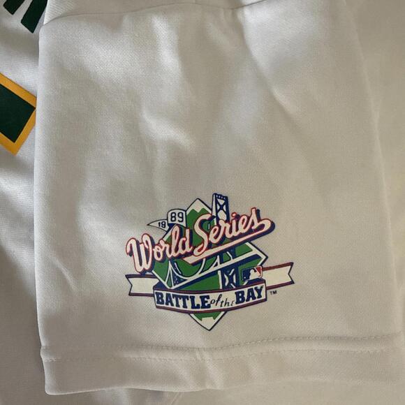 Mark Mcgwire Oakland A's Pepsi Jersey L World Series Battle Of The Bay 25 Nice ! - Picture 14 of 14